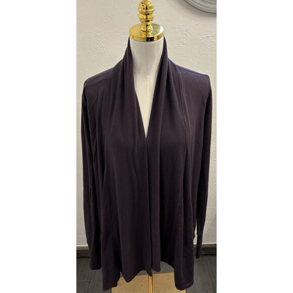 Athleta Women's Pranayama Purple Athletic Open Cardigan Thumbholes Size Medium - Picture 1 of 6